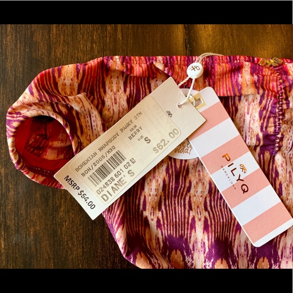 NWT Pilyq Barcelona bohemian rhapsody swim panky - Picture 4 of 4